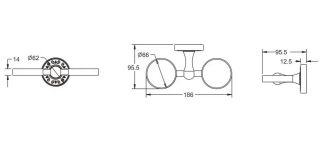 Стакан двойной для ванной комнаты Rose RG1022Q бронза